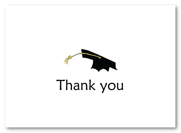 Graduation Cap Thank You Note