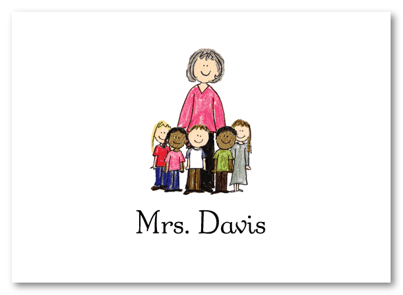 Gray Teachers Class Thank You Note