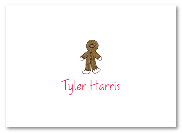 Gingerbread Man Thank You Note