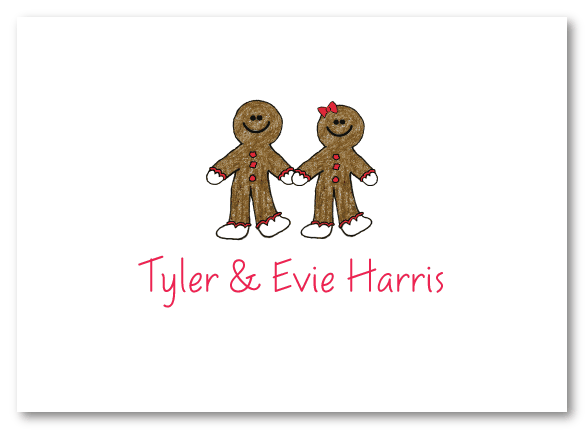 Gingerbread Boy and Girl Stationery