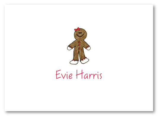 Gingerbread Girl Thank You Note