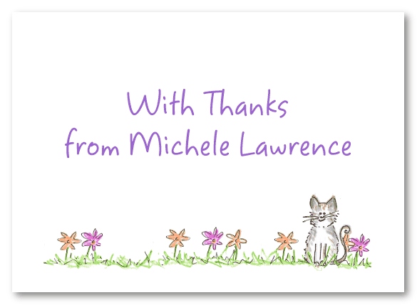 Garden Kitty Folded Notecard