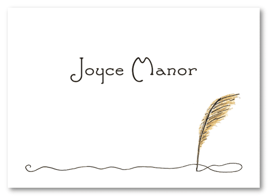 Feather Ink Pen Folded Notecard