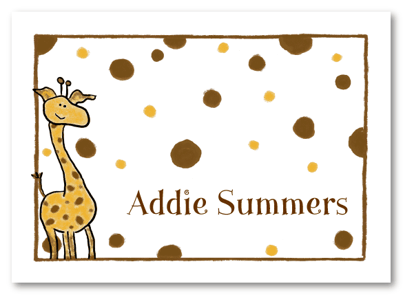 Giraffe Folded Notecard