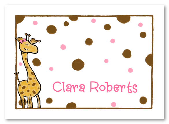Giraffe Girl Folded Notecard