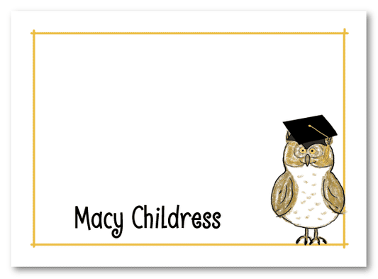 Owl Graduation Thank You Notes