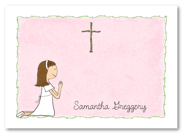 Girl's First Communion Stationery