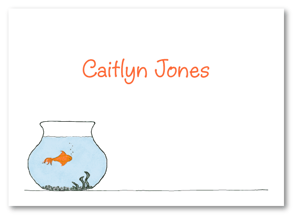 Goldfish Folded Notecard