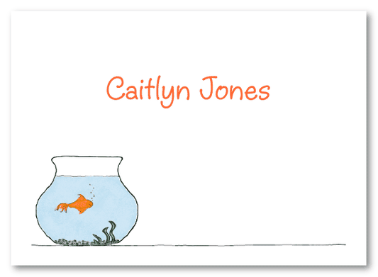 Goldfish Folded Notecard