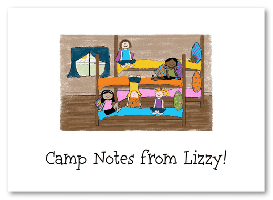 Girls At Camp Folded Notecard