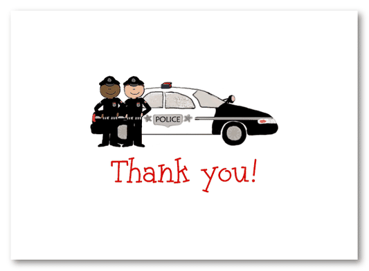 Police Car Folded Notecard