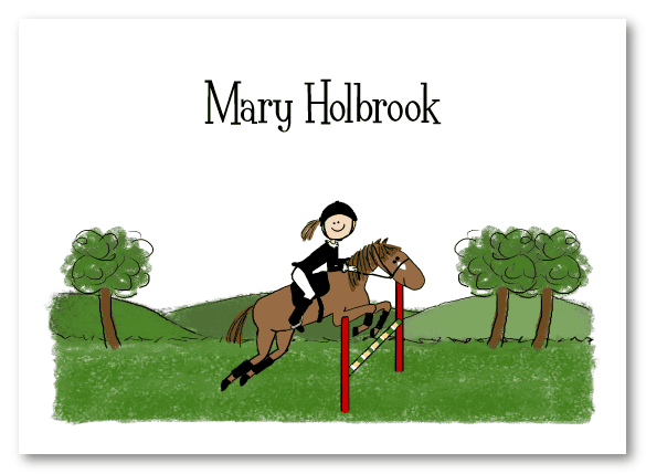 Horseback Rider Folded Notecard