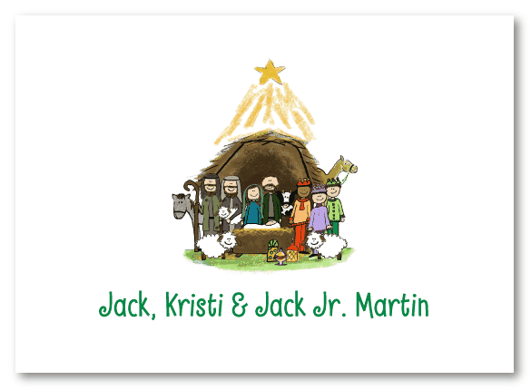 Nativity Folded Notecard