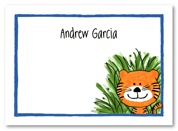 Orange Tiger Folded Notecard