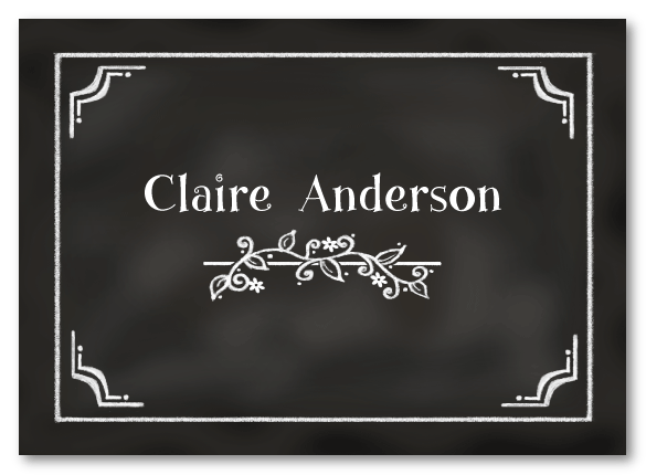 Chalkboard Vine Stationery