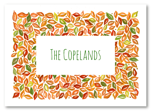 Fall Leaves Border Stationery