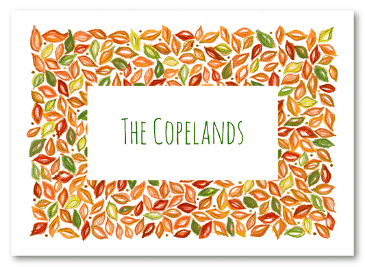 Fall Leaves Border Stationery