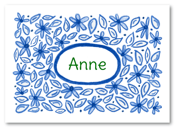 Blue Daisy Border Stationery