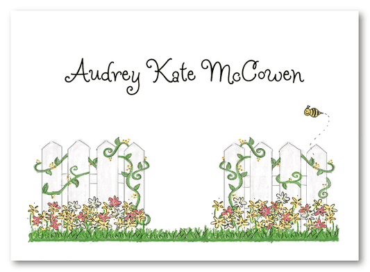 Floral Fence Stationery