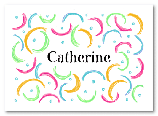 Girly Crescents Stationery