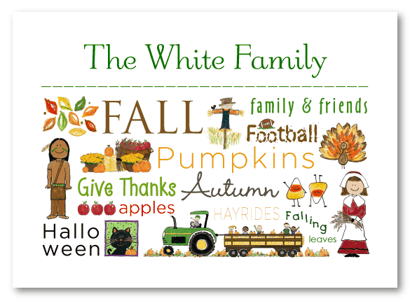 Fall Collage Stationery