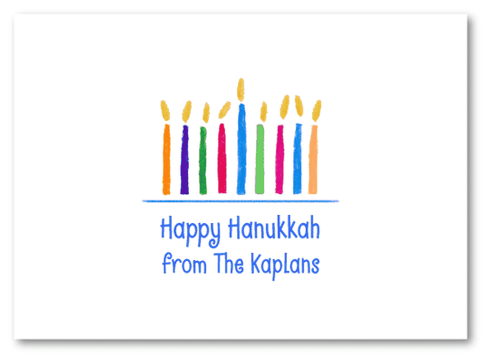 Hanukkah Candles Stationery