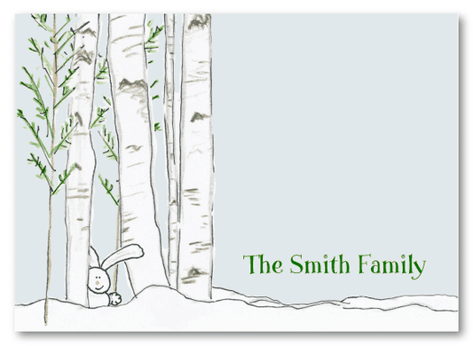 White Winter Trees Stationery