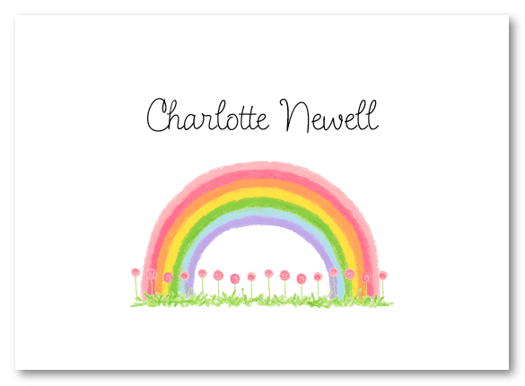 Pastel Pink Rainbow Stationery