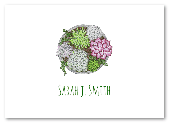 Succulents Stationery