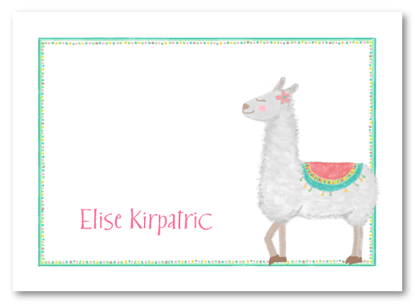 Pink Llama Stationery