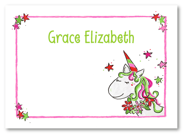 Christmas Unicorn Stationery