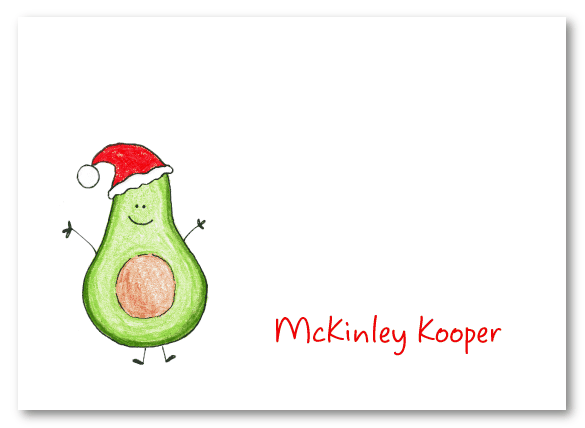 Santa Avocado Stationery