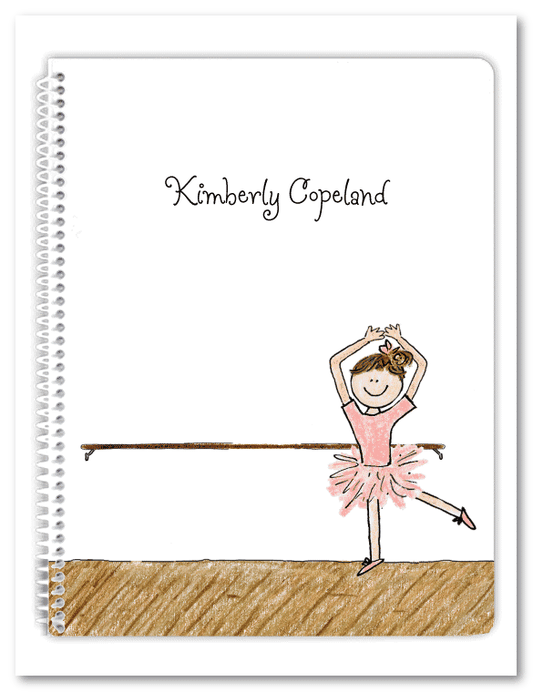 Brunette Ballerina Spiral Notebook