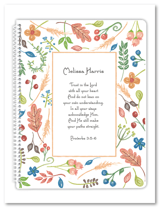 Berry and Leaf Sprigs Spiral Notebook