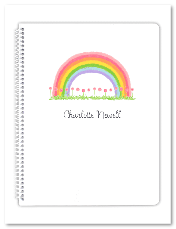 Pastel Pink Rainbow Spiral Notebook