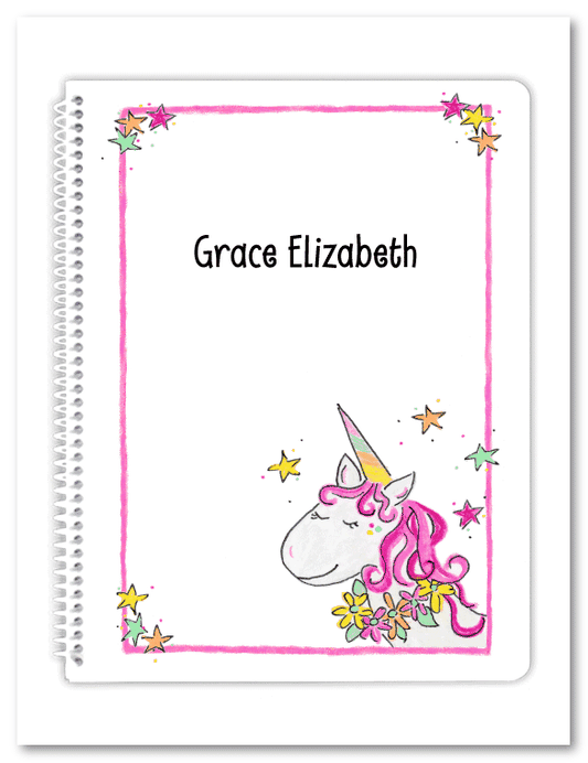 Pink Unicorn Spiral Notebook