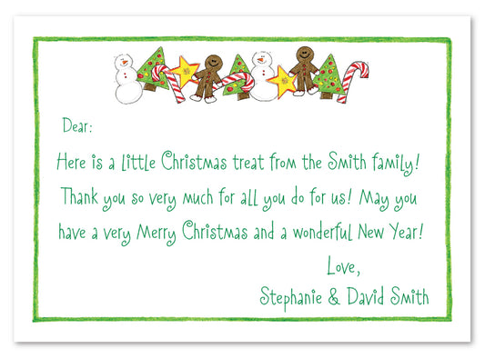 Christmas Cookies Flat Note Card