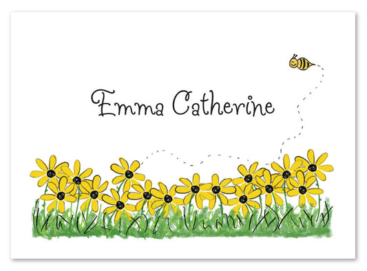 Yellow And Black Daisies Stationery